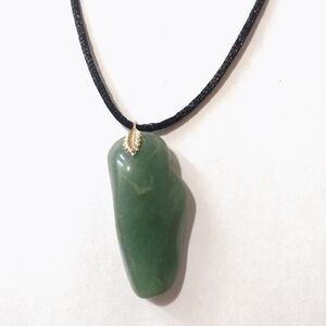 Aventurine & Nylon Cord Necklace